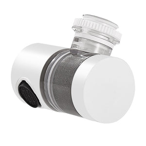 White splash-proof faucet water filter attachment for kitchen sink