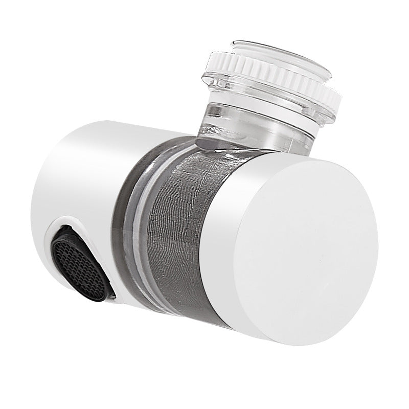 White splash-proof faucet water filter attachment for kitchen sink